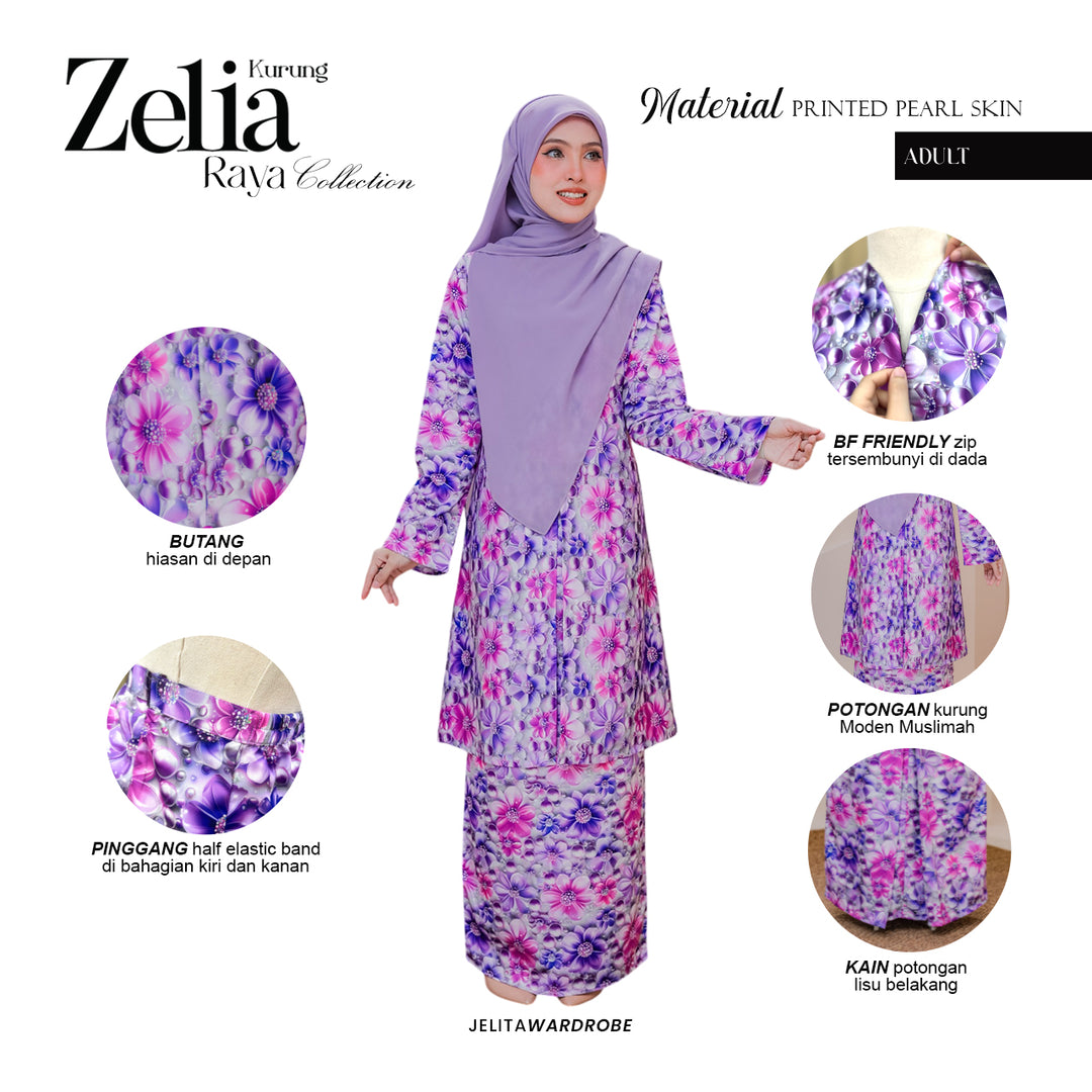 Kurung Zelia Dewasa