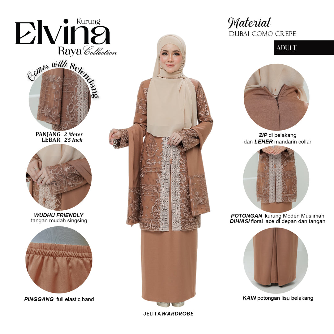 Kurung Elvina Dewasa