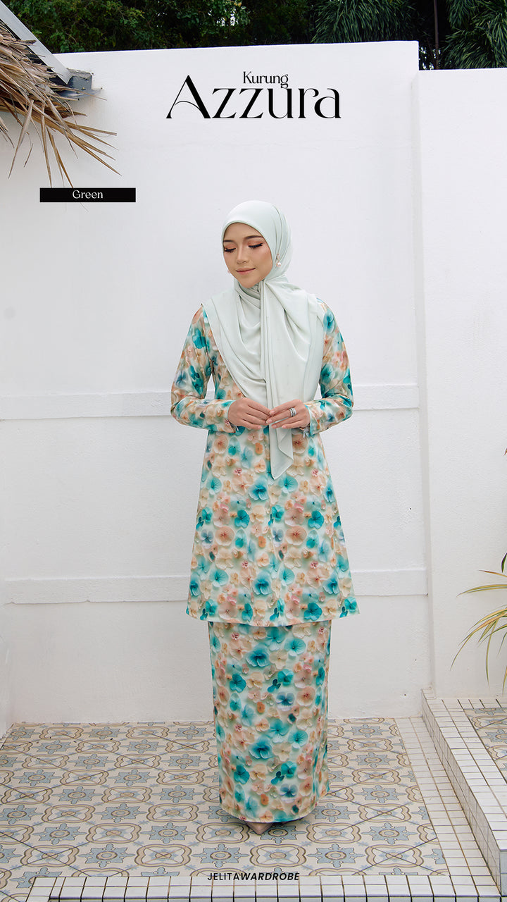 Kurung Azzura Dewasa