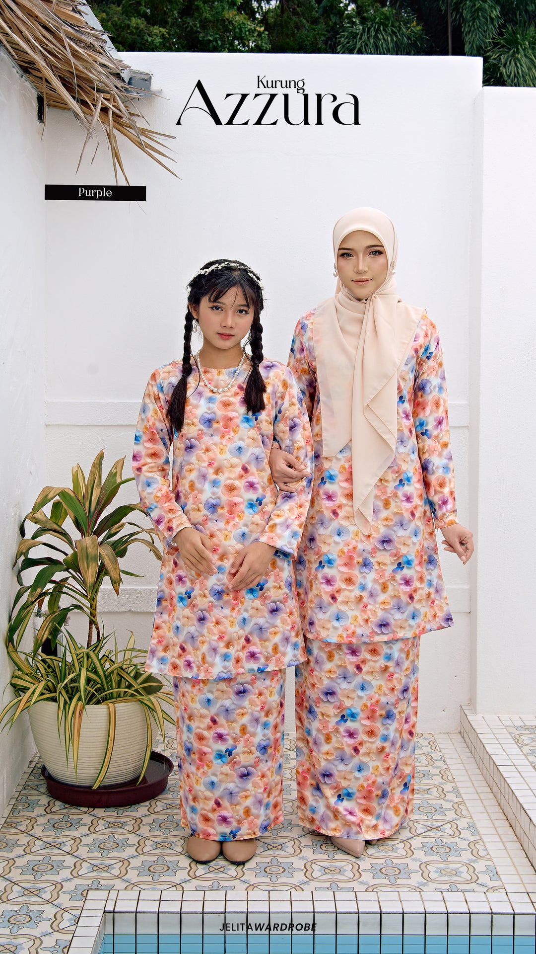 Kurung Azzura Dewasa