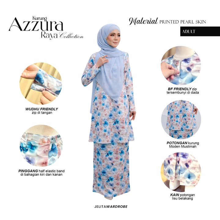 Kurung Azzura Dewasa