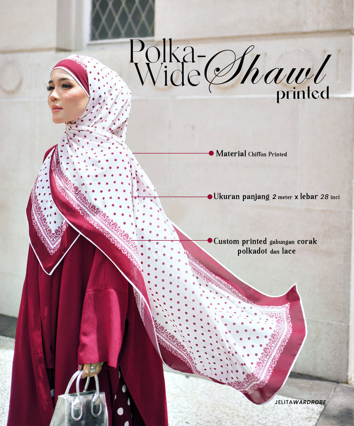 Polka Wide Shawl